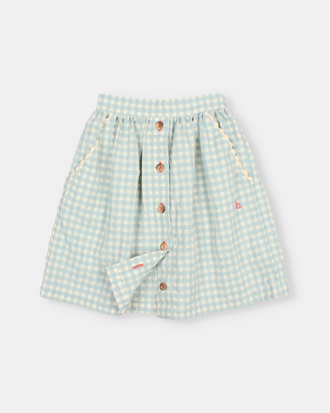 GINGHAM MIDI SKIRT
