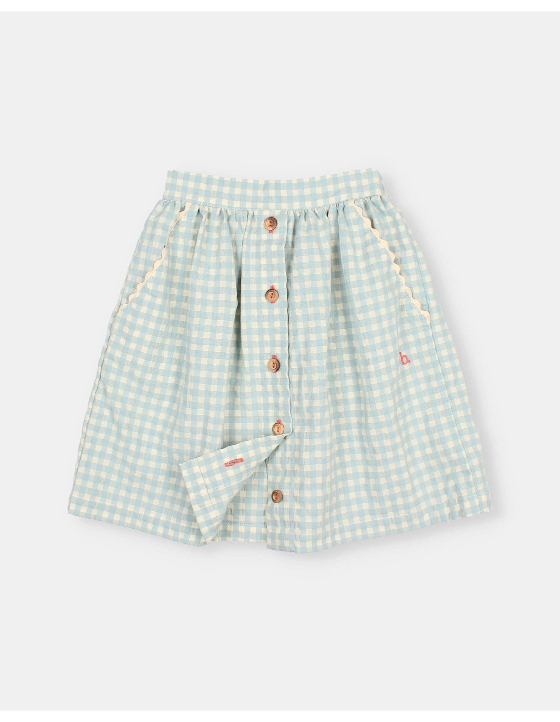GINGHAM MIDI SKIRT