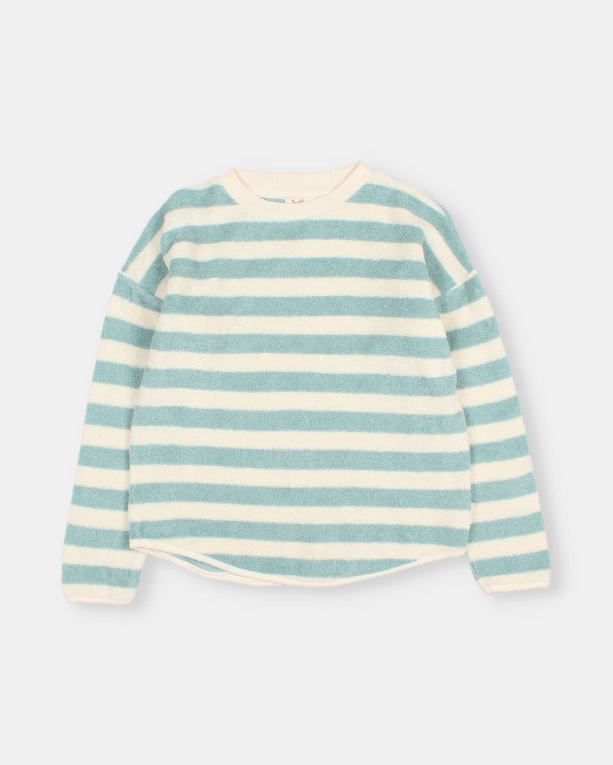 SUDADERA DE RIZO CON RAYAS