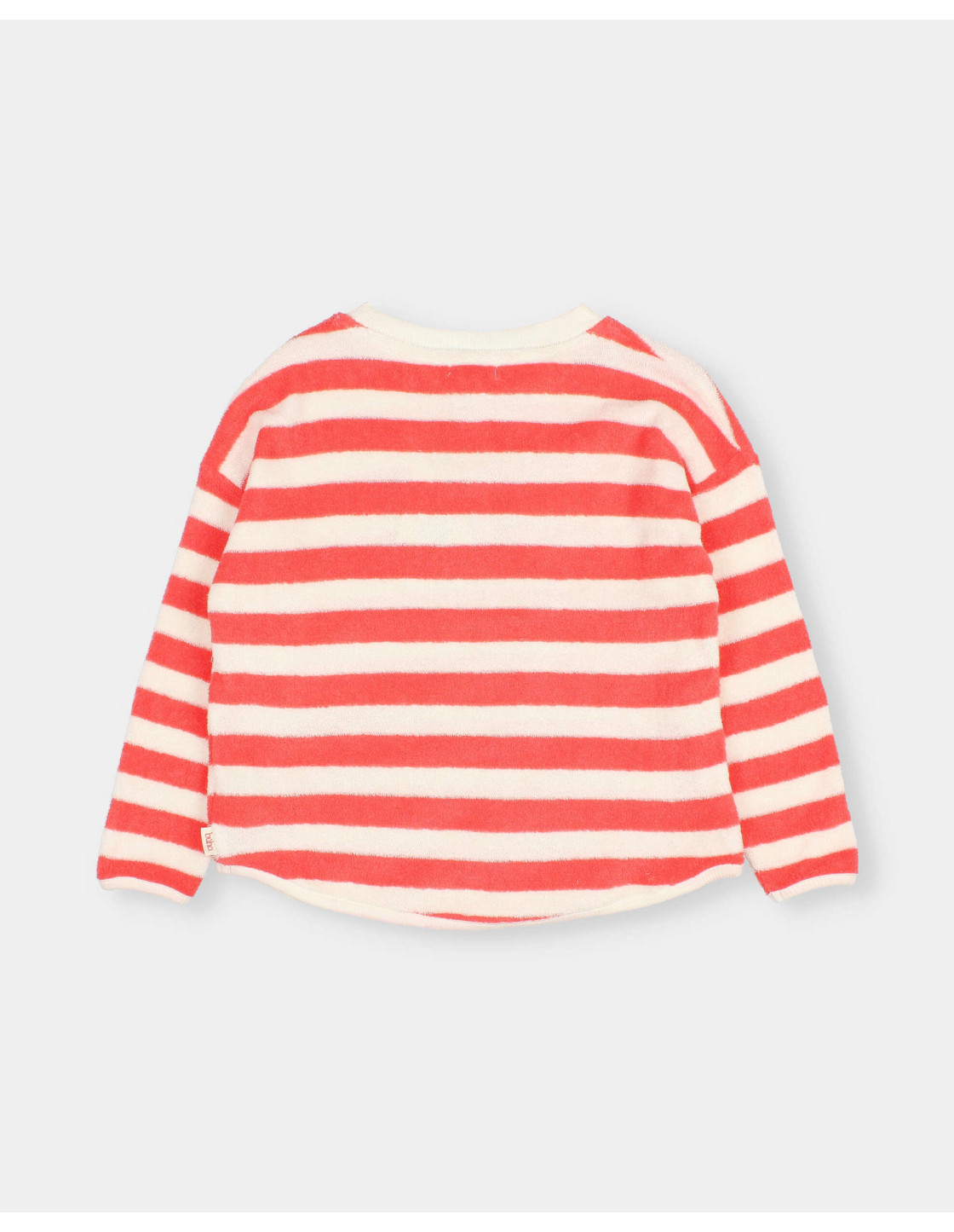 SUDADERA DE RIZO CON RAYAS