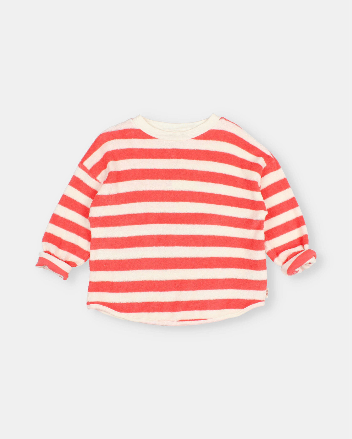 SUDADERA DE RIZO CON RAYAS