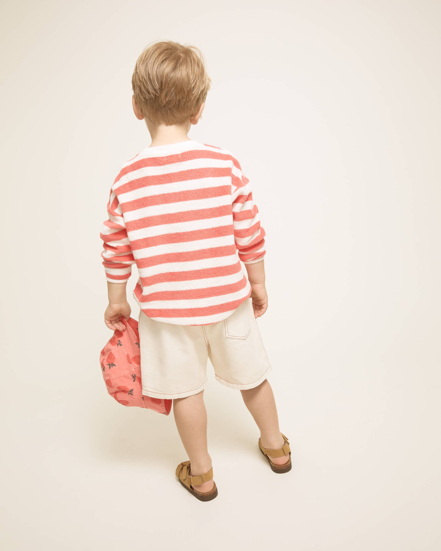 SUDADERA DE RIZO CON RAYAS 2