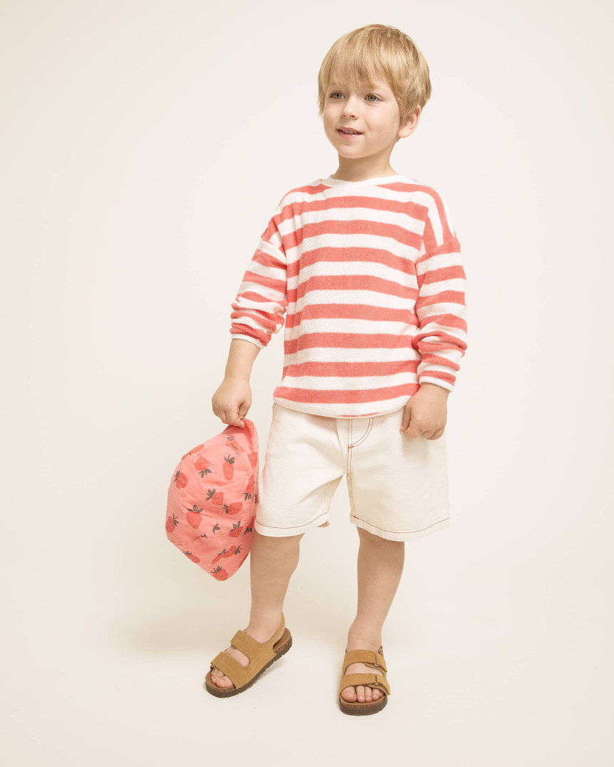 TERRY STRIPES SWEATSHIRT