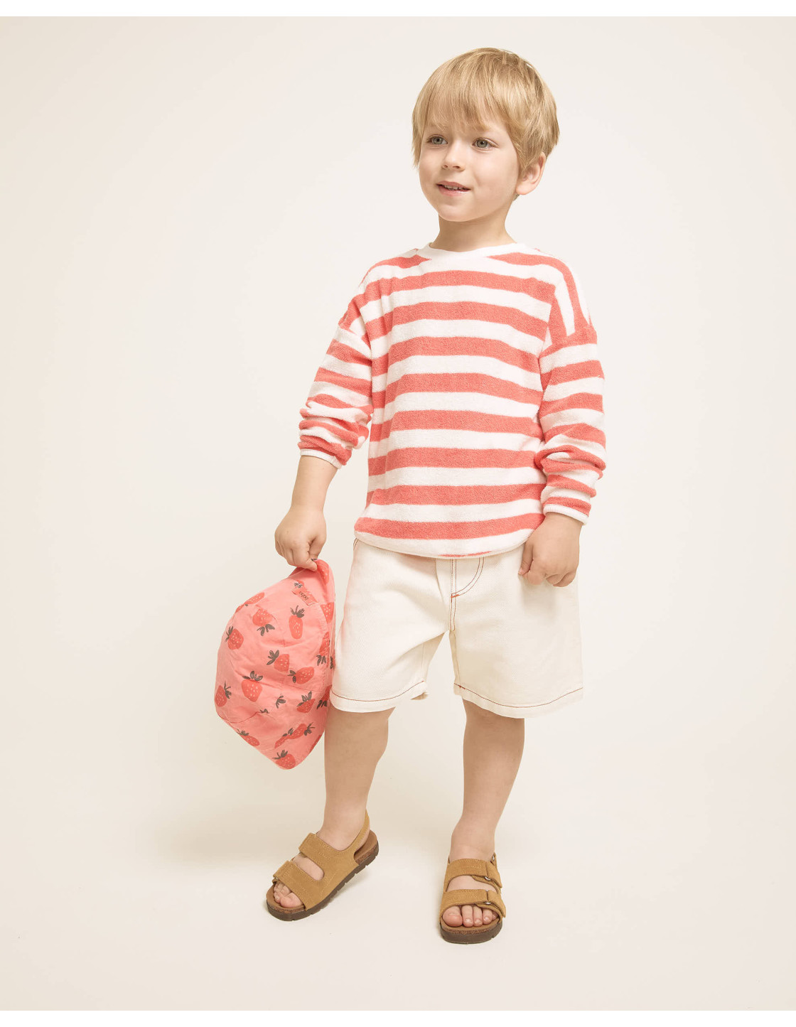 SUDADERA DE RIZO CON RAYAS