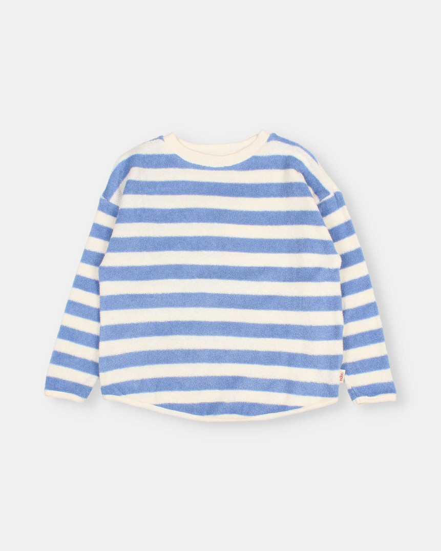 TERRY STRIPES SWEATSHIRT