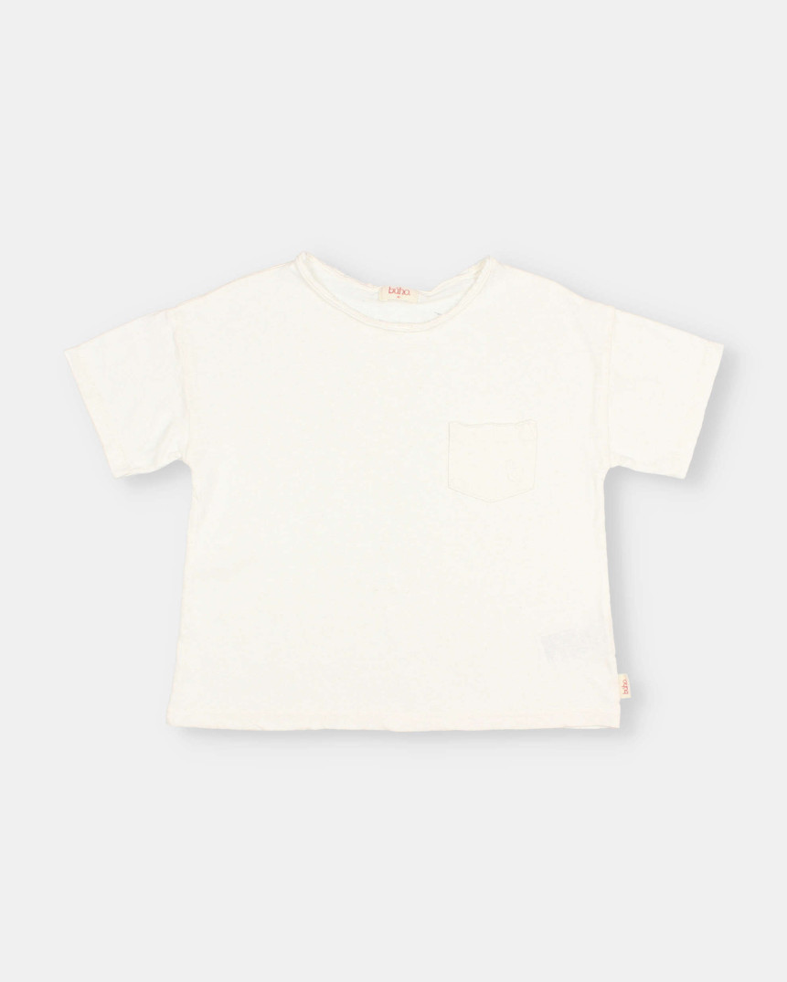 CAMISETA DE LINO CON BOLSILLO