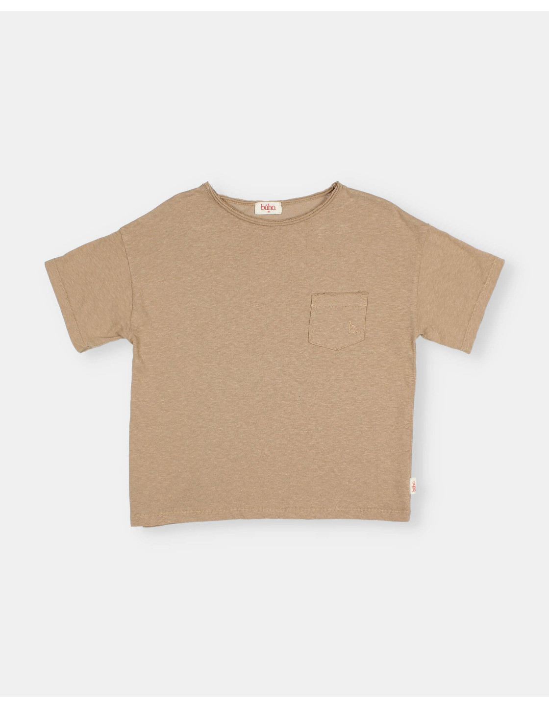 CAMISETA DE LINO CON BOLSILLO