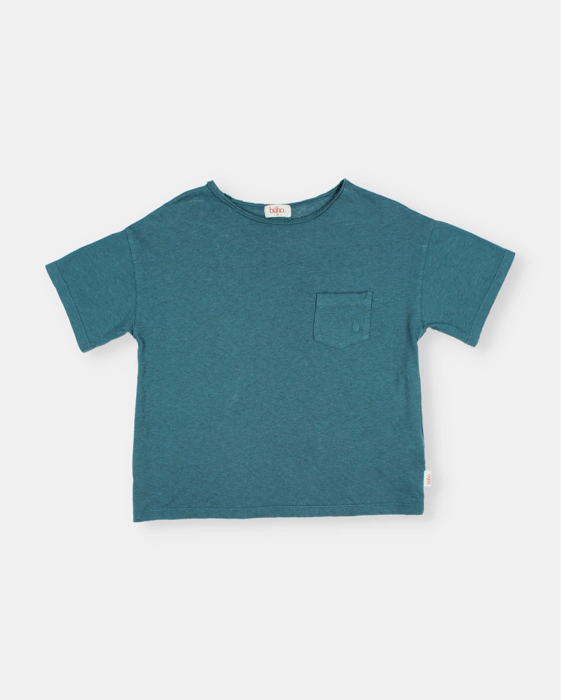 CAMISETA DE LINO CON BOLSILLO