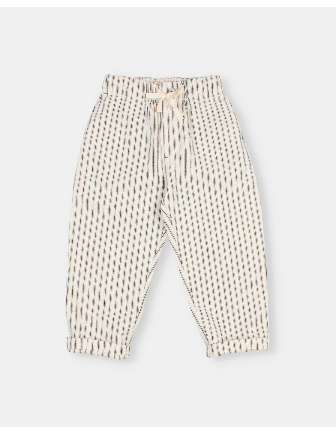 PANTALÓN DE LINO CON RAYAS