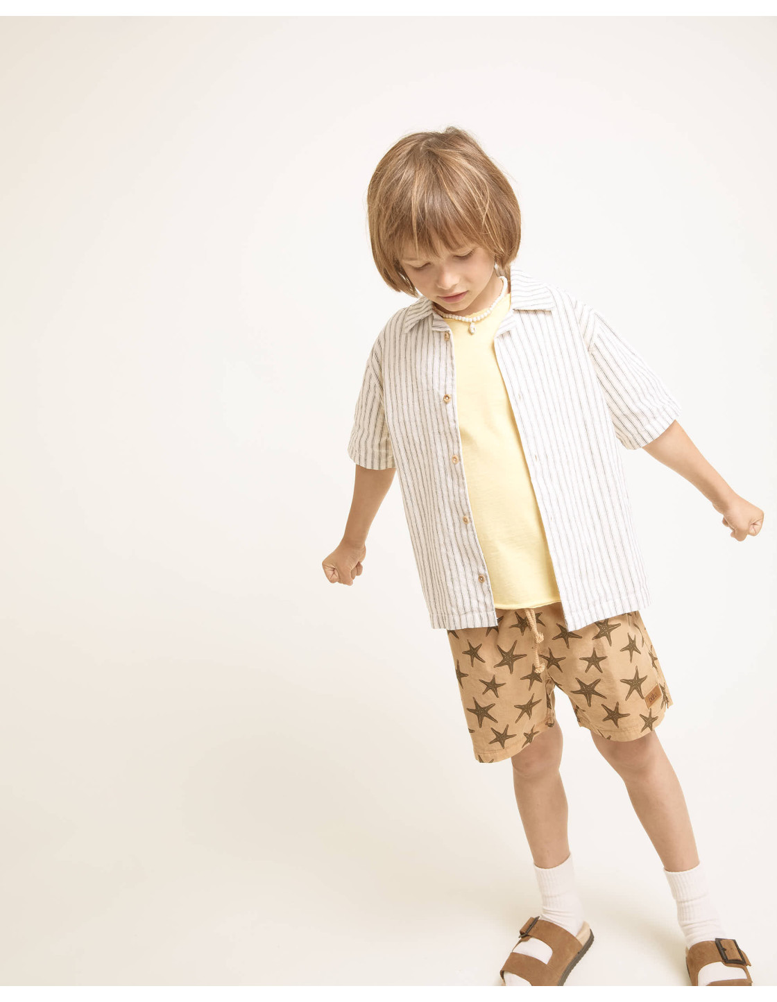 CAMISA DE LINO CON RAYAS